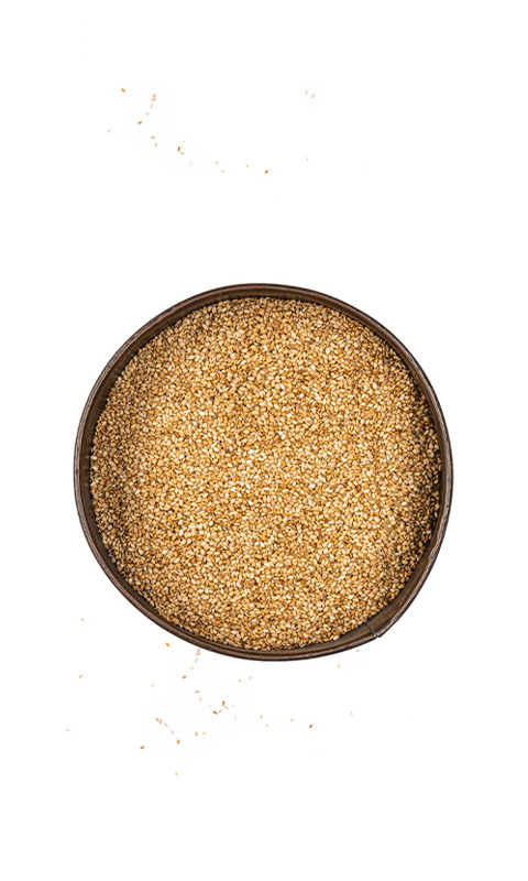 Ciotola con semola dorata – ingrediente base dei grissini artigianali Feyles