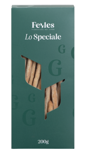Confezione da 200g di Grissini alle Nocciole Piemonte IGP